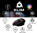 Przewodowa mysz KLIM SKILL gamingowa optyczna RGB czarna DPI 4000