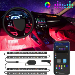 Paski LED Ledy Govee H6114 WNĘTRZA AUTA Taśma kabiny samochodu oświetlenie