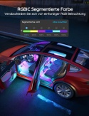 Paski LED Ledy Govee H7090 WNĘTRZA AUTA Taśma kabiny samochodu oświetlenie
