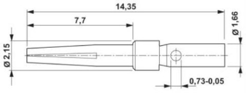 Styki zaciskane D-SUB VS-BU-CD-1,0/14,4/0,5 Styki zaciskane D-SUB VS-BU-CD-1,0/14,4/0,5