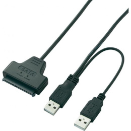 Przejściówka 2 x USB na 2,5" SATA 15 + 7 pin