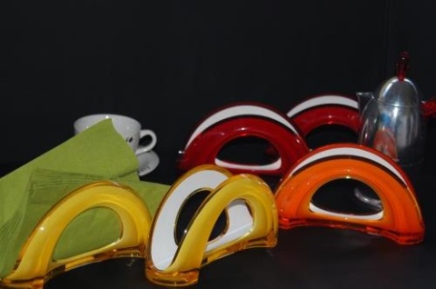 Serwetnik Guzzini żółty podstawka pod serwetki