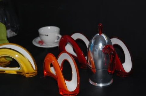 Serwetnik Guzzini żółty podstawka pod serwetki