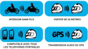 Motocyklowy zestaw Intercom Bluetooth radio FM