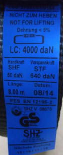Pas transportowy zapadka Omnitronic 8m LC: 4000daN