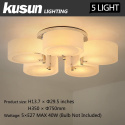 Lampa sufitowa żyrandol KUSUN KS009-5 E27 40W