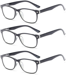 SUERTREE blokujące niebieskie światło 3X okulary +1,5