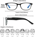 SUERTREE blokujące niebieskie światło 3X okulary +1,5