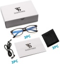 SUERTREE blokujące niebieskie światło 3X okulary +1,5