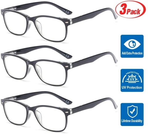 SUERTREE blokujące niebieskie światło 3X okulary +1,5 SUERTREE blokujące niebieskie światło 3X okulary +1,5