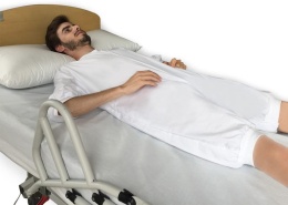 Piżama Biała (L) Ortotex medyczna dla chorego alzheimer nietrzymanie moczu