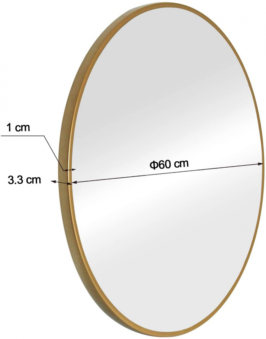 Okrągłe lustro ścienne HofferRuffer 60cm