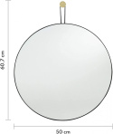 Okrągłe lustro ścienne Harmati 50cm