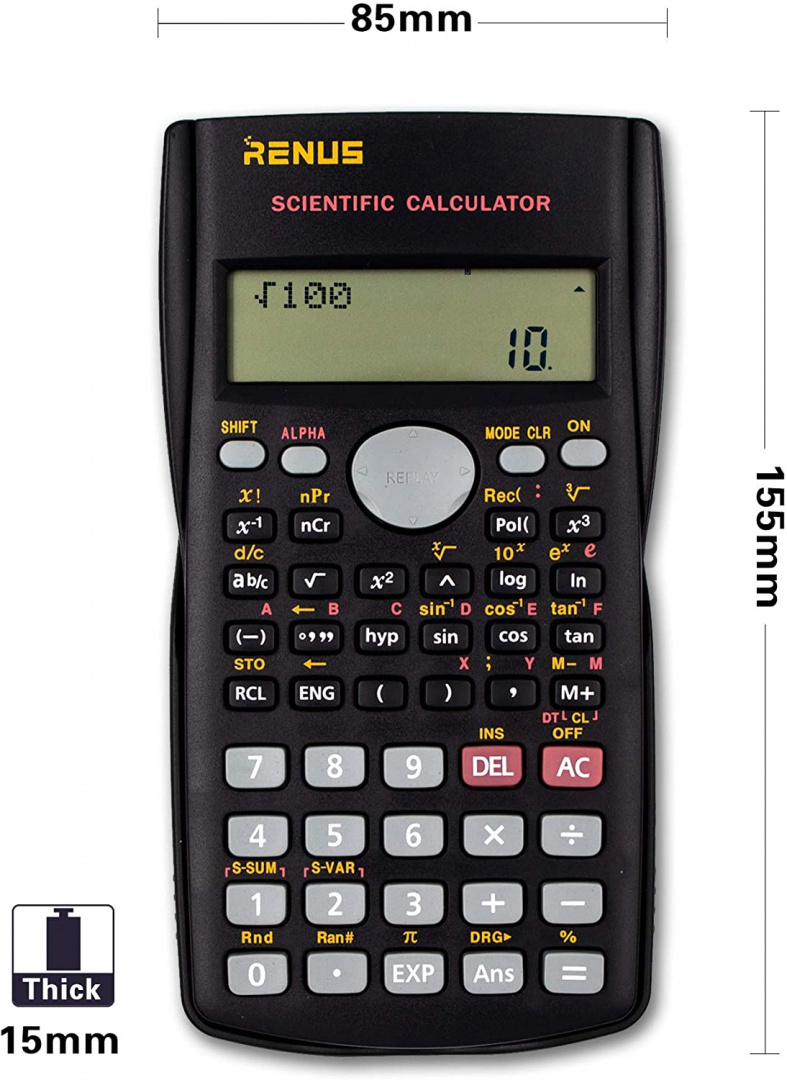 Kalkulator naukowy RENUS SYJSQ01 dwuliniowy