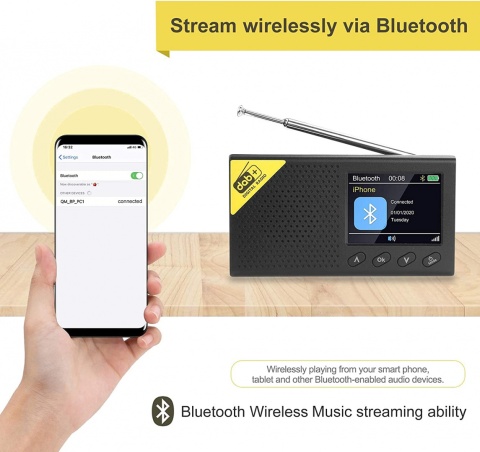 Przenośne radio VIFLYKOO DAB+/FM Bluetooth Przenośne radio VIFLYKOO DAB+/FM Bluetooth