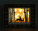 Drewniany kalendarz adwentowy Brubaker LED