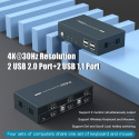 Przełącznik PWAY HDMI KVM 2-portowy Przełącznik PWAY HDMI KVM 2-portowy