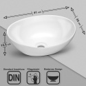 Umywalka ceramiczna VMbathrooms owalna 41x33cm
