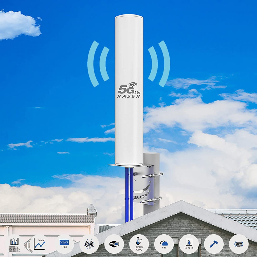 Antena KASER 5G 4G LTE 698-2700 3300-3800 MHz Antena KASER 5G 4G LTE 698-2700 3300-3800 MHz