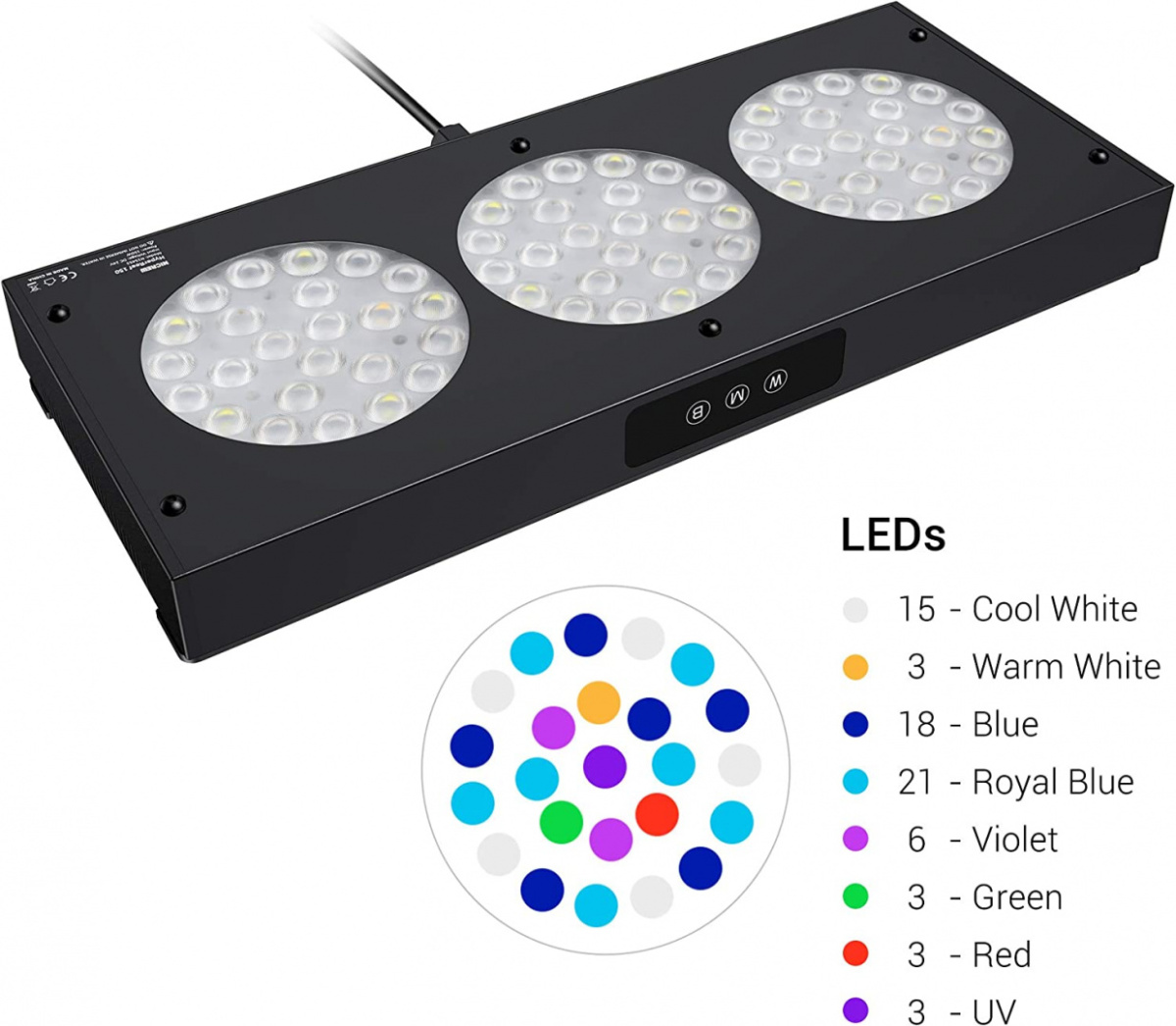 Oświetlenie LED do akwarium NICREW HyperReef Oświetlenie LED do akwarium NICREW HyperReef