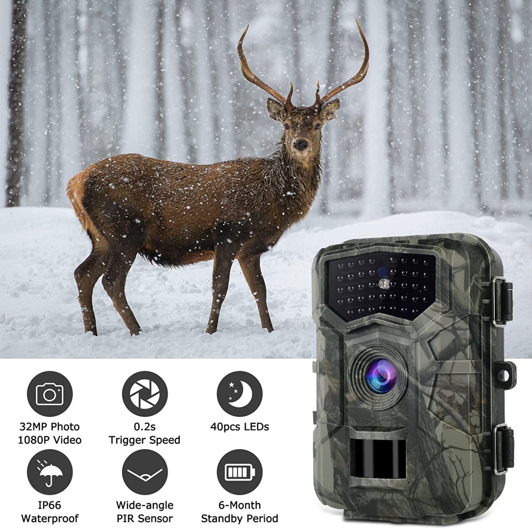 VANBAR Kamera Leśna 32MP 1080P FOTOPUŁAPKA IR 32GB VANBAR Kamera Leśna 32MP 1080P FOTOPUŁAPKA IR 32GB