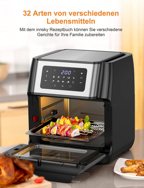FRYTKOWNICA NA GORĄCE POWIETRZE 10L 1500W LED FRYTKOWNICA NA GORĄCE POWIETRZE 10L 1500W LED