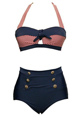 Bslingerie strój kostium kąpielowy bikini retro M