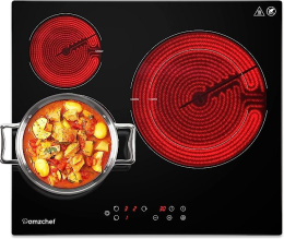 AMZCHEF 3-palnikowa płyta ceramiczna elektryczna