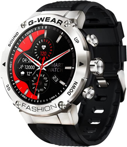 Zegarek smartwatch srebrny męski GaWear K28N iOS