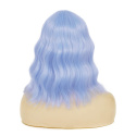 Peruka Niebieska Fale Włosy Syntetyczne 35-38cm