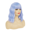 Peruka Niebieska Fale Włosy Syntetyczne 35-38cm