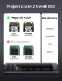 UGREEN Obudowa Dysku SSD M.2 M-Key NVMe SATA USB-C