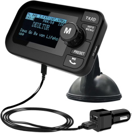 Transmiter adapter FM Tuner DAB + BT LCD 2,3" USB MP3 zestaw głośnomówiący