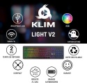 Bezprzewodowa klawiatura membranowa KLIM Light V2 RGB AZERTY czarna