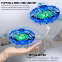 Mini dron indukcyjny na podczerwień UFO Zabawka latająca Kizmyee niebieski