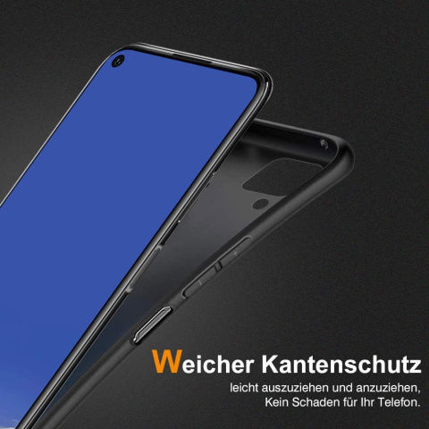 Etui do Huawei P40 LITE gumowa obudowa case pokrowiec czarny matowy Etui do Huawei P40 LITE gumowa obudowa case pokrowiec czarny matowy