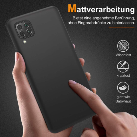 Etui do Huawei P40 LITE gumowa obudowa case pokrowiec czarny matowy Etui do Huawei P40 LITE gumowa obudowa case pokrowiec czarny matowy