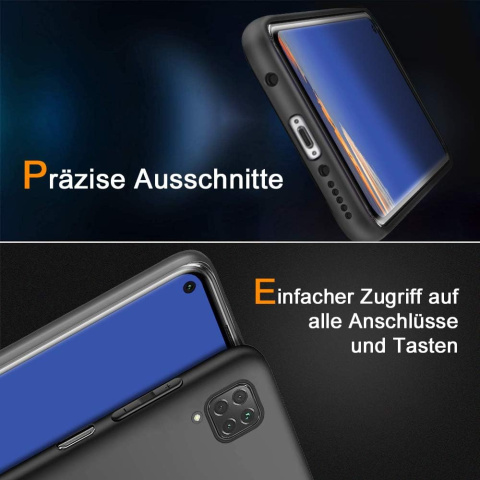 Etui do Huawei P40 LITE gumowa obudowa case pokrowiec czarny matowy Etui do Huawei P40 LITE gumowa obudowa case pokrowiec czarny matowy