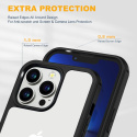 Etui 360° przód i tył iPhone 14 Pro Max ochrona na aparat czarny case