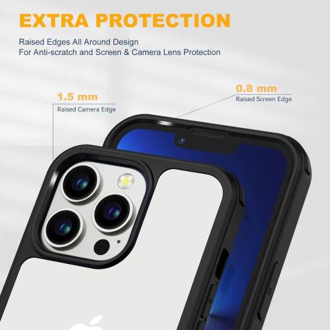 Etui 360° przód i tył iPhone 14 Pro Max ochrona na aparat czarny case Etui 360° przód i tył iPhone 14 Pro Max ochrona na aparat czarny case