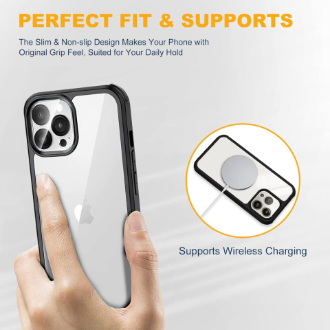 Etui 360° przód i tył iPhone 14 Pro Max ochrona na aparat czarny case Etui 360° przód i tył iPhone 14 Pro Max ochrona na aparat czarny case