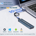 Obudowa Dysku SSD Adapter kartridż Sinobright M.2 NGFF i NVMe Usb 3.1