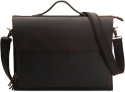 Skórzana biznesowa pojemna męska torba na laptopa 14" aktówka na ramię