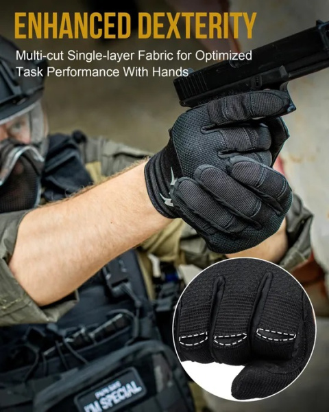 Rękawice taktyczne militaria dotykowe rozmiar L OneTigris TG-ZST02 czarne Rękawice taktyczne militaria dotykowe rozmiar L OneTigris TG-ZST02 czarne