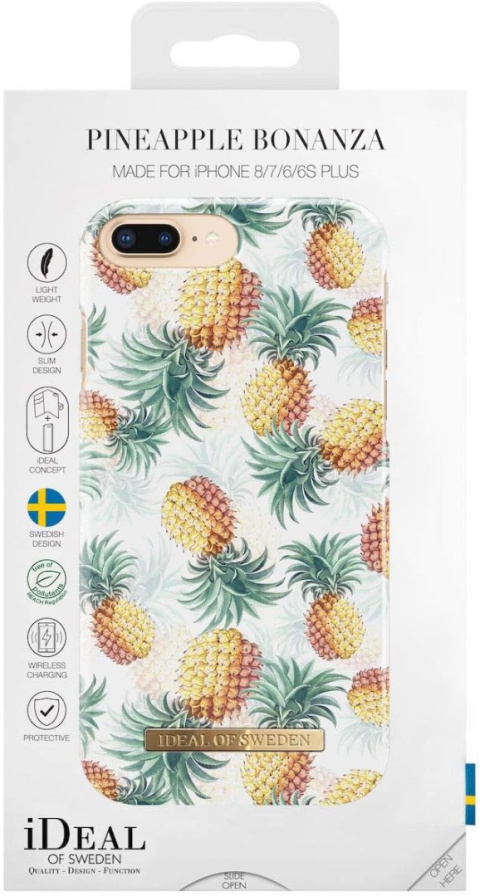 Pokrowiec etui case iDeal Of Sweden do iPhone 8/7/6/6S Plus ananasy