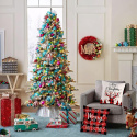 Zestaw 4 Poszewek na Poduszkę Świąteczne Wzory Dekoracyjne Ozdobne