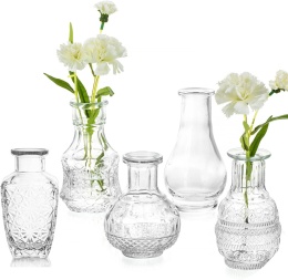 szklany wazon zestaw 5 szt w stylu vintage boho dekoracja ozdoba