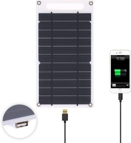 Panel słoneczny Lixada 7,8 W Ultra cienka ładowarka telefonu USB solar