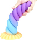 Silikonowe dildo z mocną przyssawką 19cm anal sex stymulacja korek