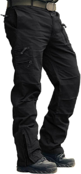 Męskie spodnie turystyczne Outdoor wojskowe rozmiar 36 czarne